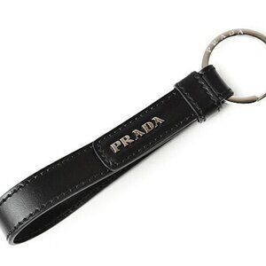 Prada Key Ring Holder Bag Charm Logo 2 Pp154 070 F0002 Nero Black
